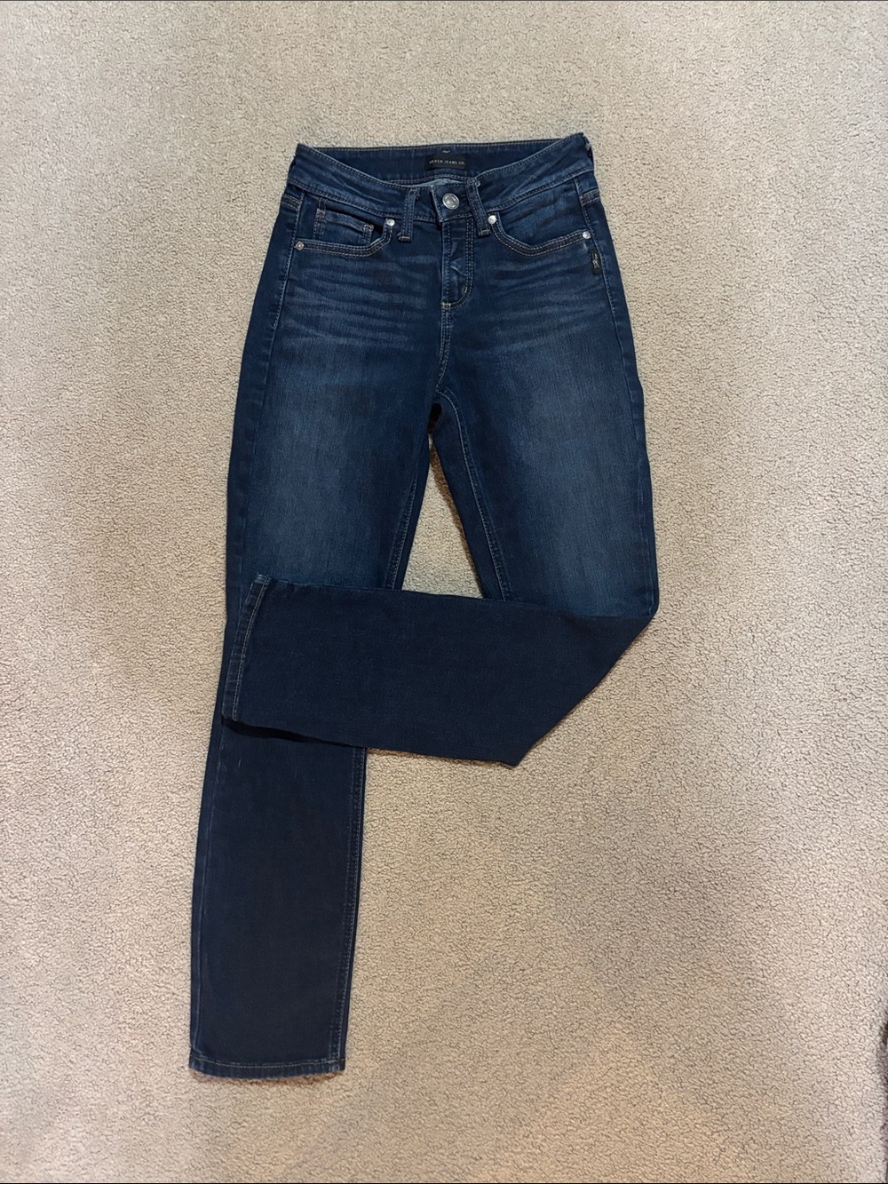 Silver Jeans Dark Indigo Straight Leg Jeans